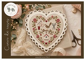 Coeur De Roses cross stitch pattern by De Mere En Fille