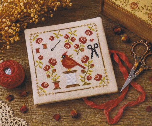 Cardinal Brodeur cross stitch pattern by De Mere En Fille
