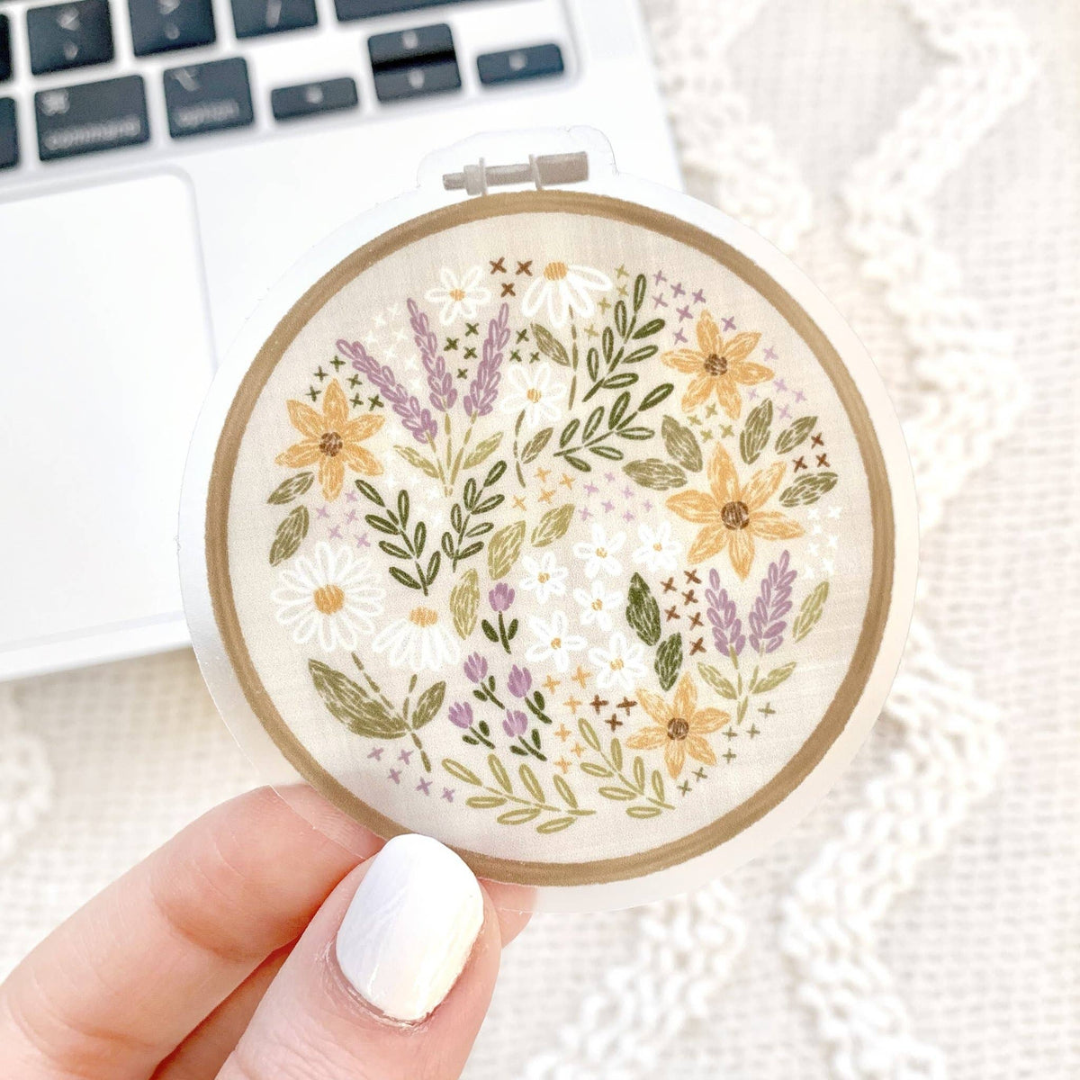 Embroidery Hoop Sticker, 2.75x2.75 in.