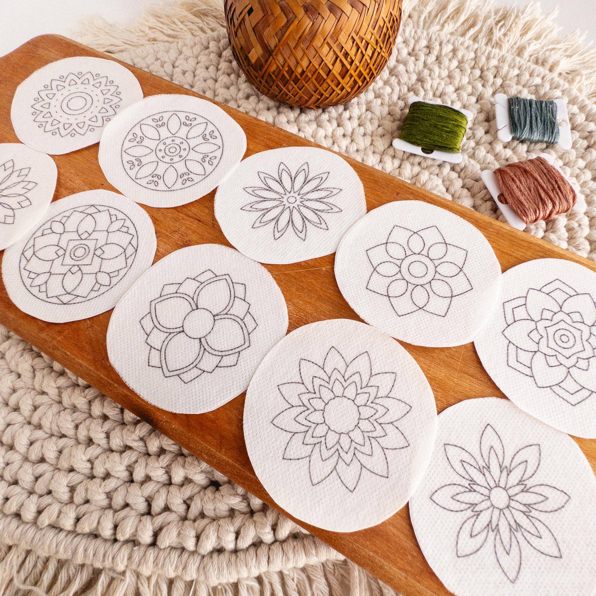 Mandala Stick and Stitch Embroidery Patterns