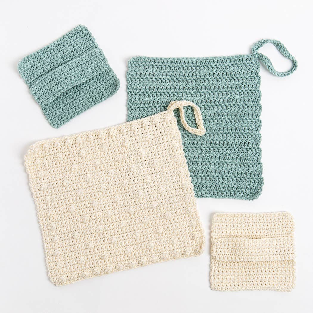 Face Cloth and Scrub Pad Beginner Crochet Kit