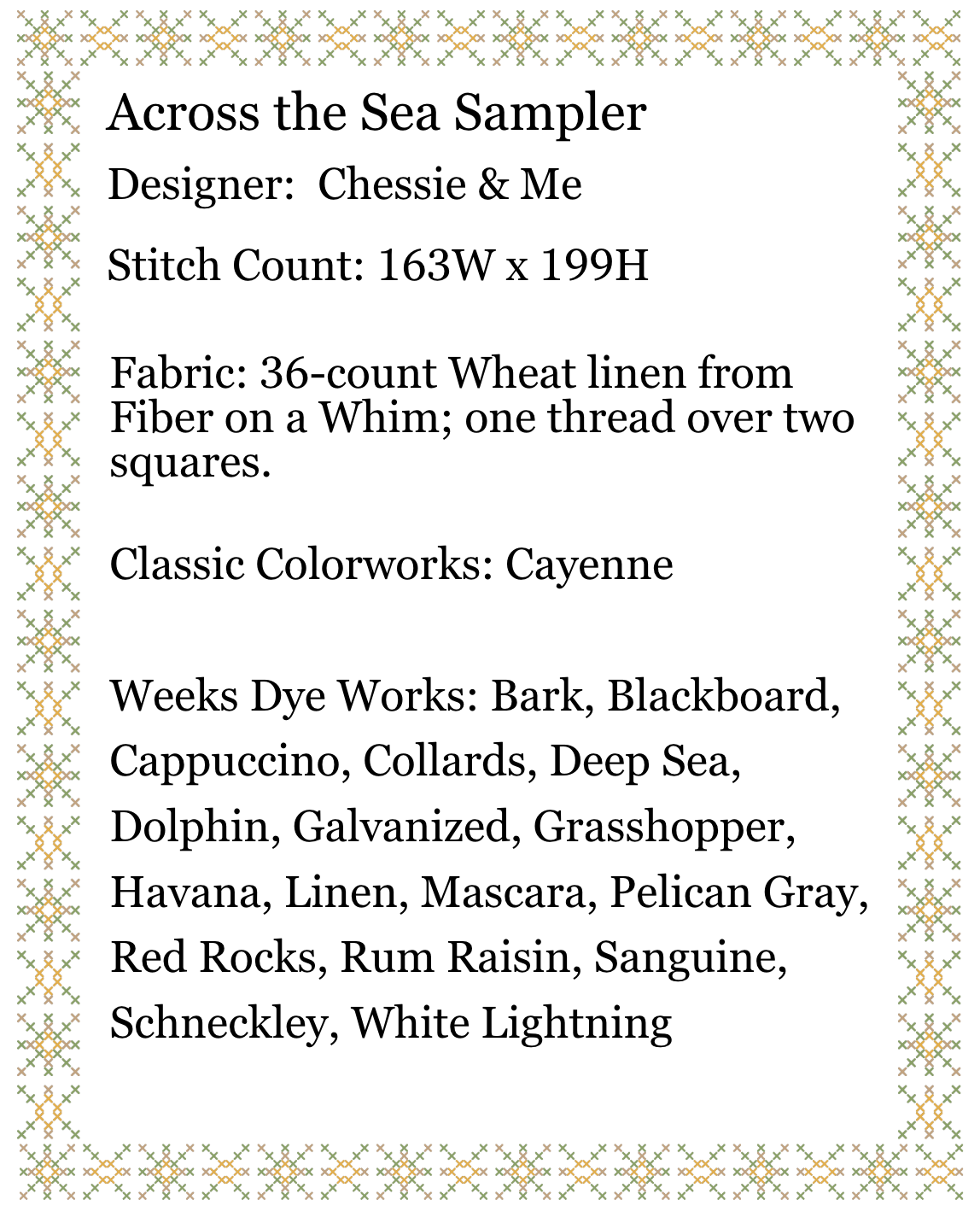 Across the Sea Sampler