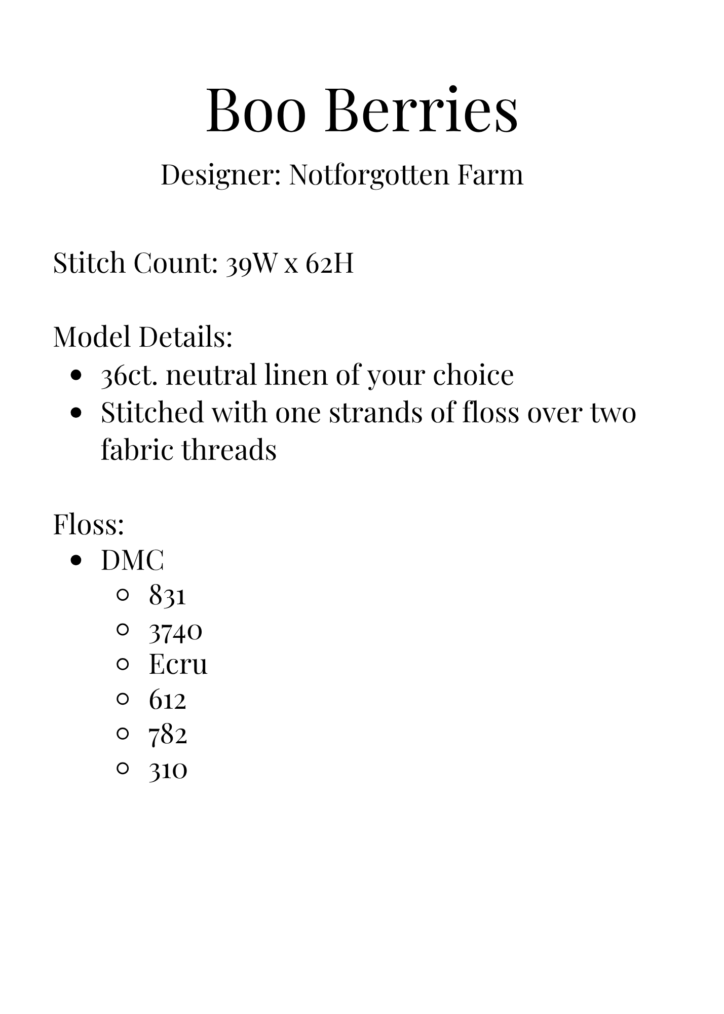 Boo Berries