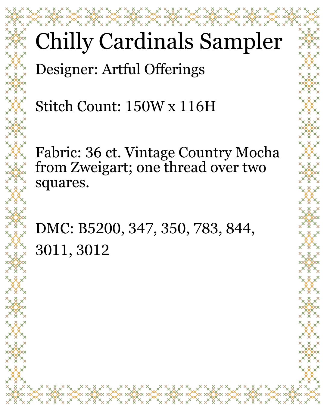 Chilly Cardinals Sampler