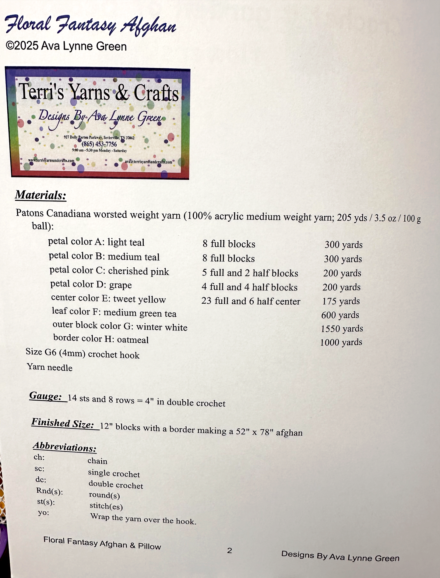 Floral Fantasy Afghan & Pillow