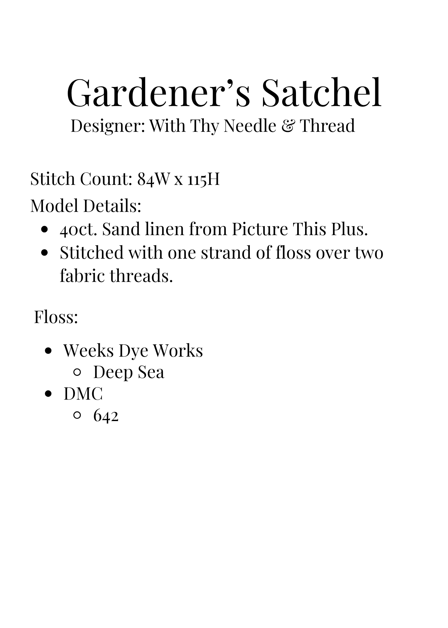 Gardener's Satchel
