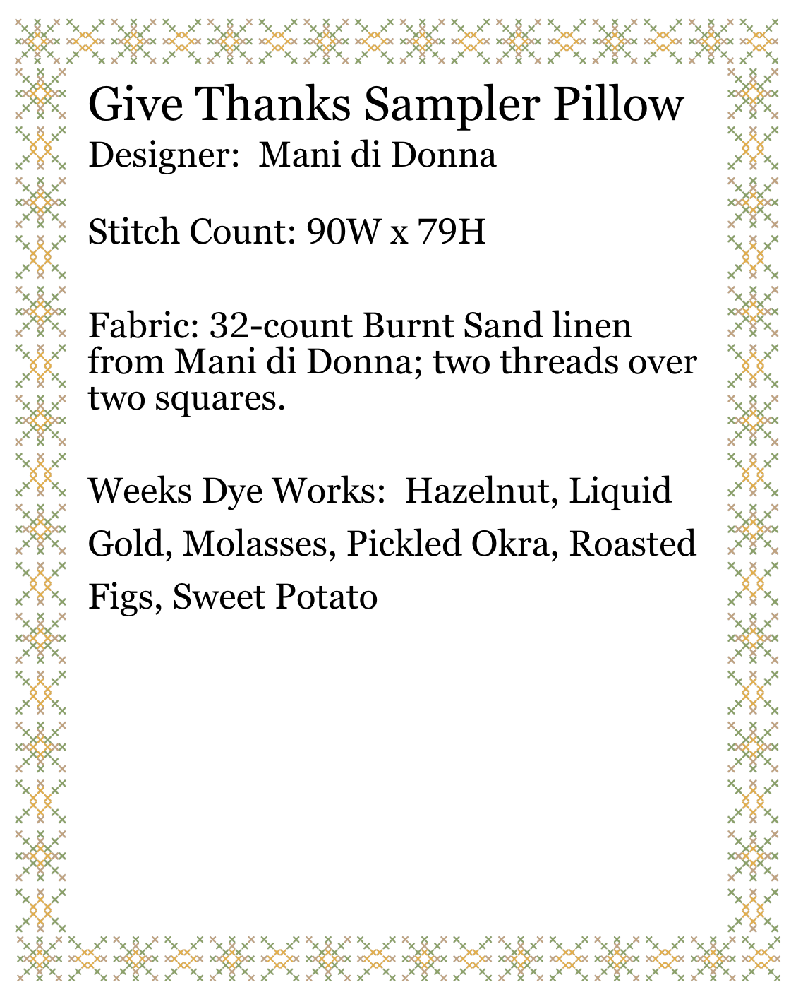 Give Thanks Sampler Pillow