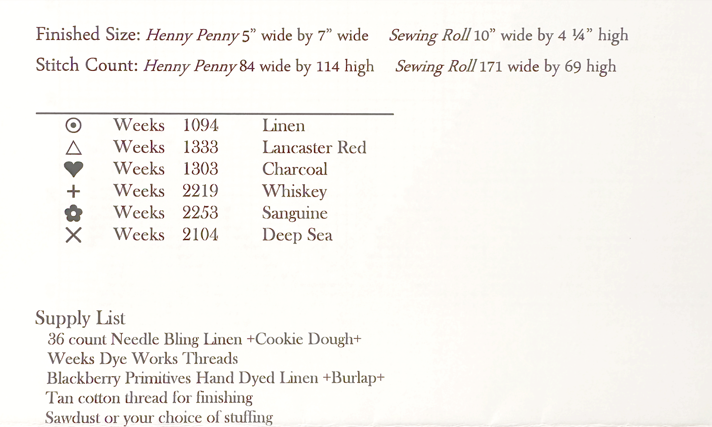 Henny Penny & Sewing Roll