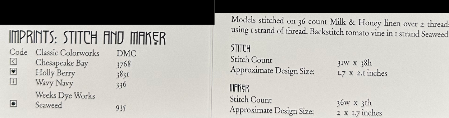 Imprints: Stitch + Maker