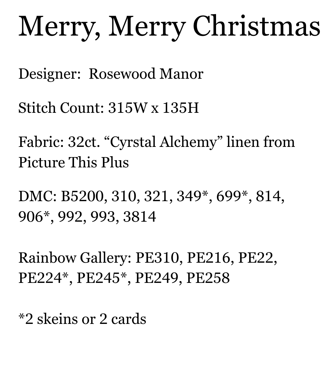 Merry, Merry Christmas