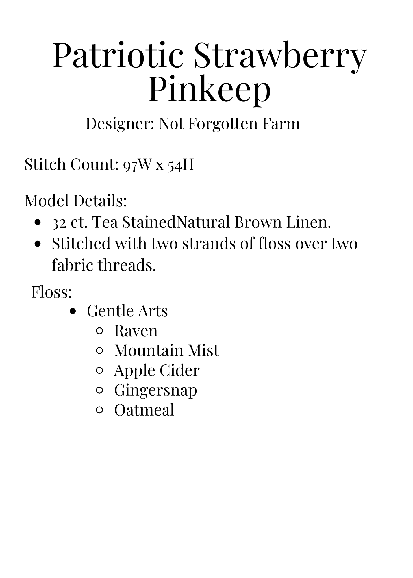 Patriotic Strawberry Pinkeep