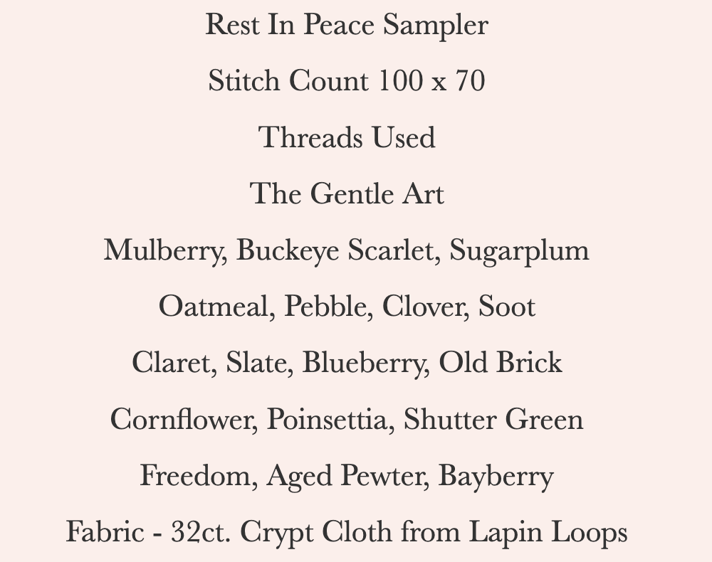 Rest in Peace Sampler