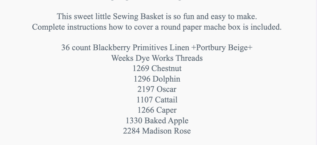 Spring Parade Sewing Basket
