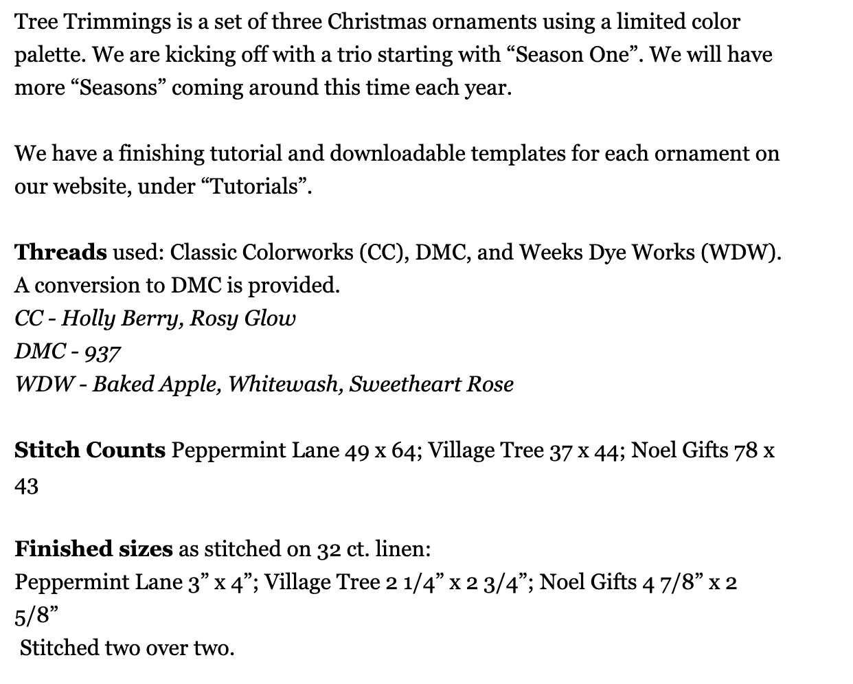 Tree Trimmings - Season One