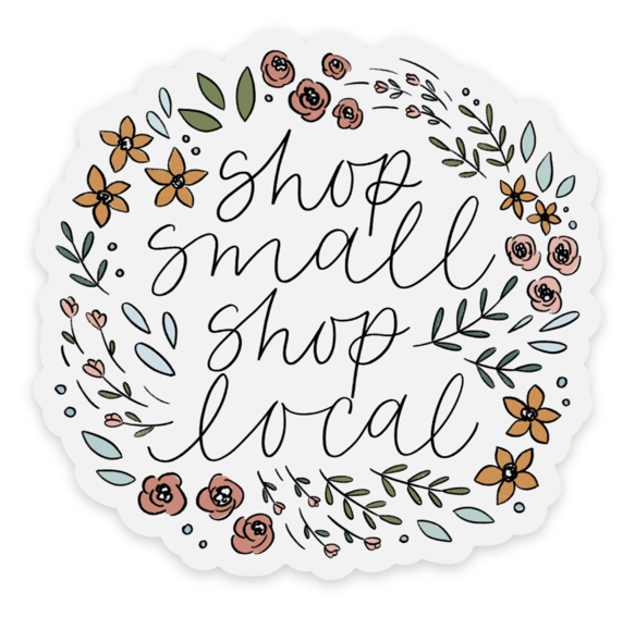 Shop Small Shop Local Sticker, 3x3 in.