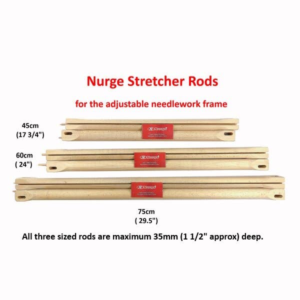 Spare Stretcher Rods for Nurge Adjustable Needlework Frame.