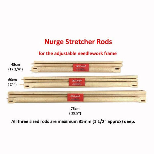 Spare Stretcher Rods for Nurge Adjustable Needlework Frame.