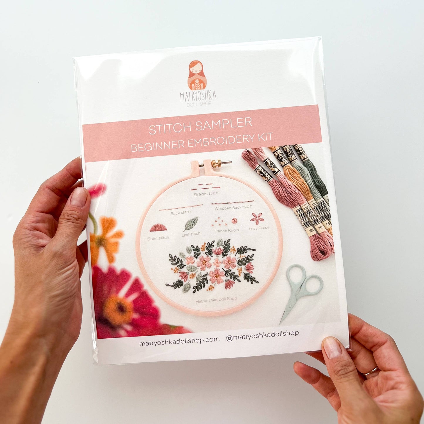 Beginner Embroidery Kit - Stitch Sampler for beginners
