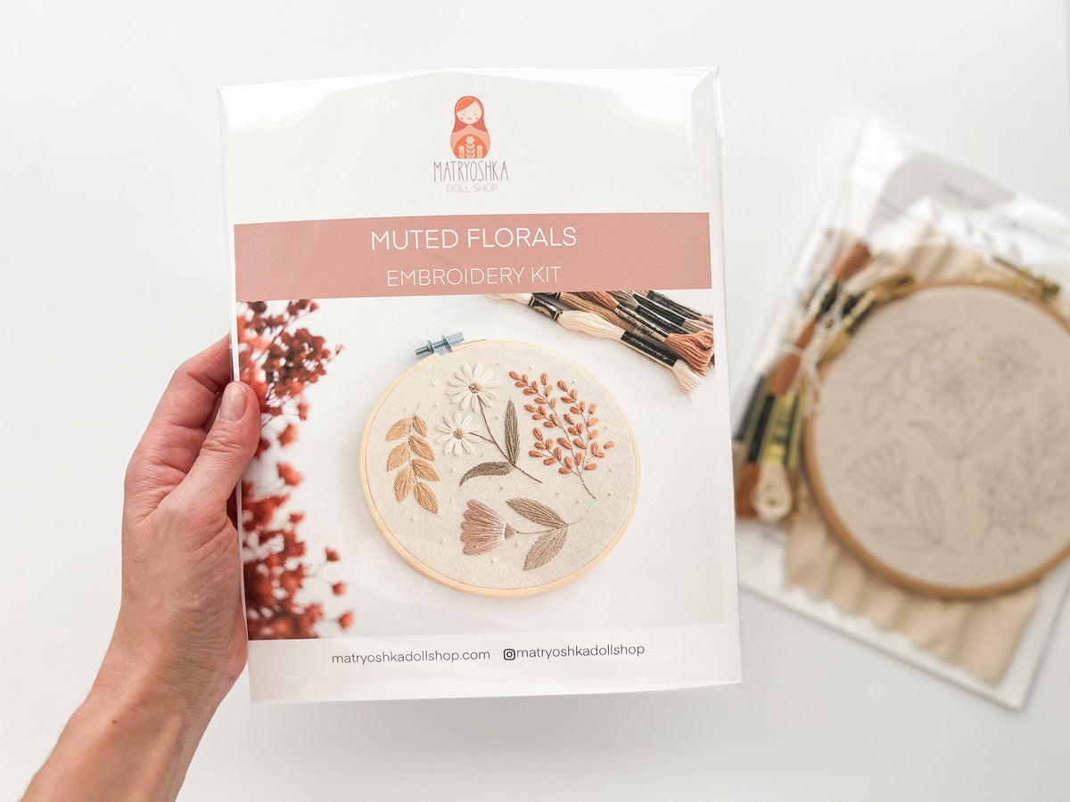 Floral Embroidery DIY Kit