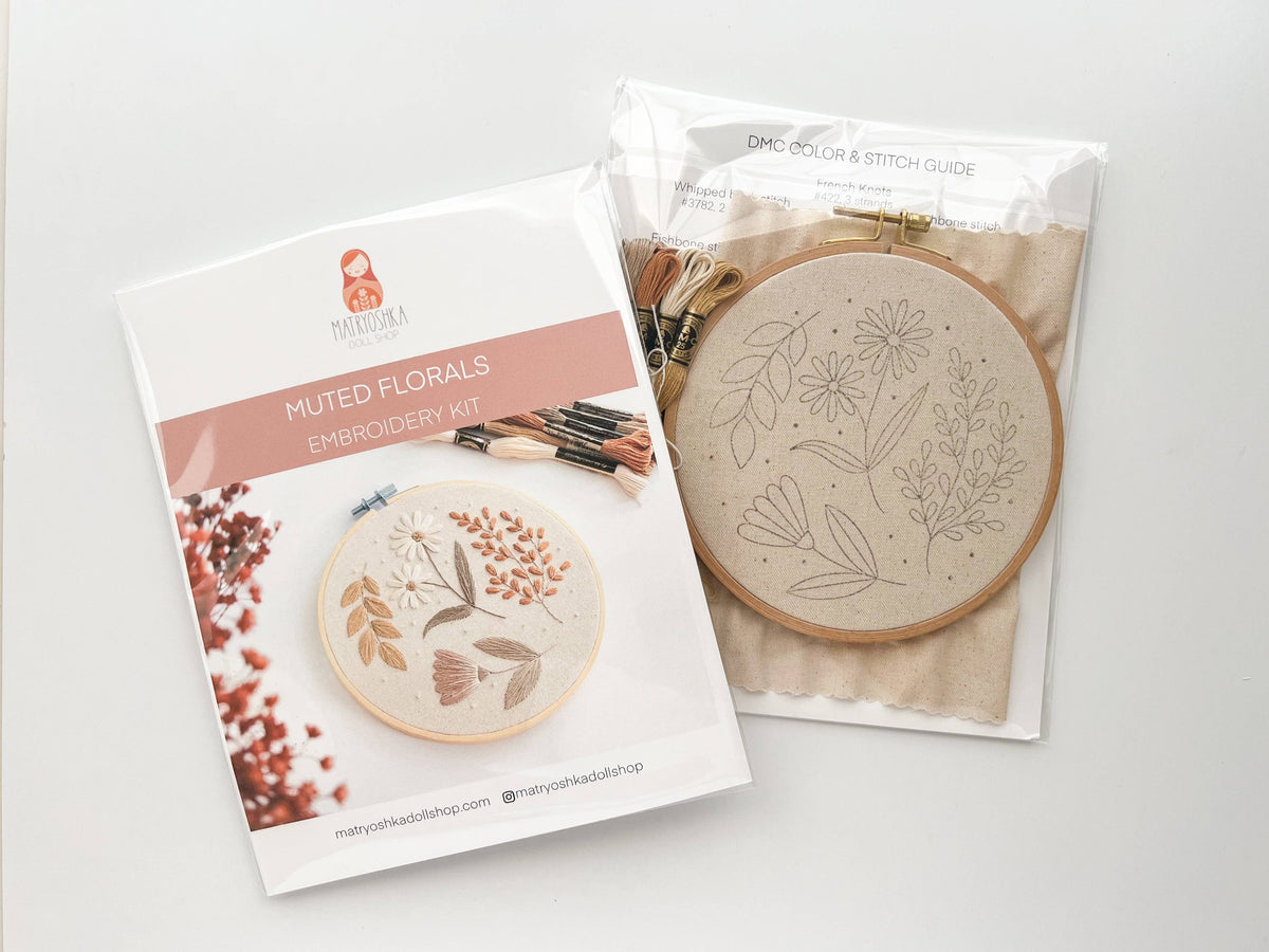 Floral Embroidery DIY Kit