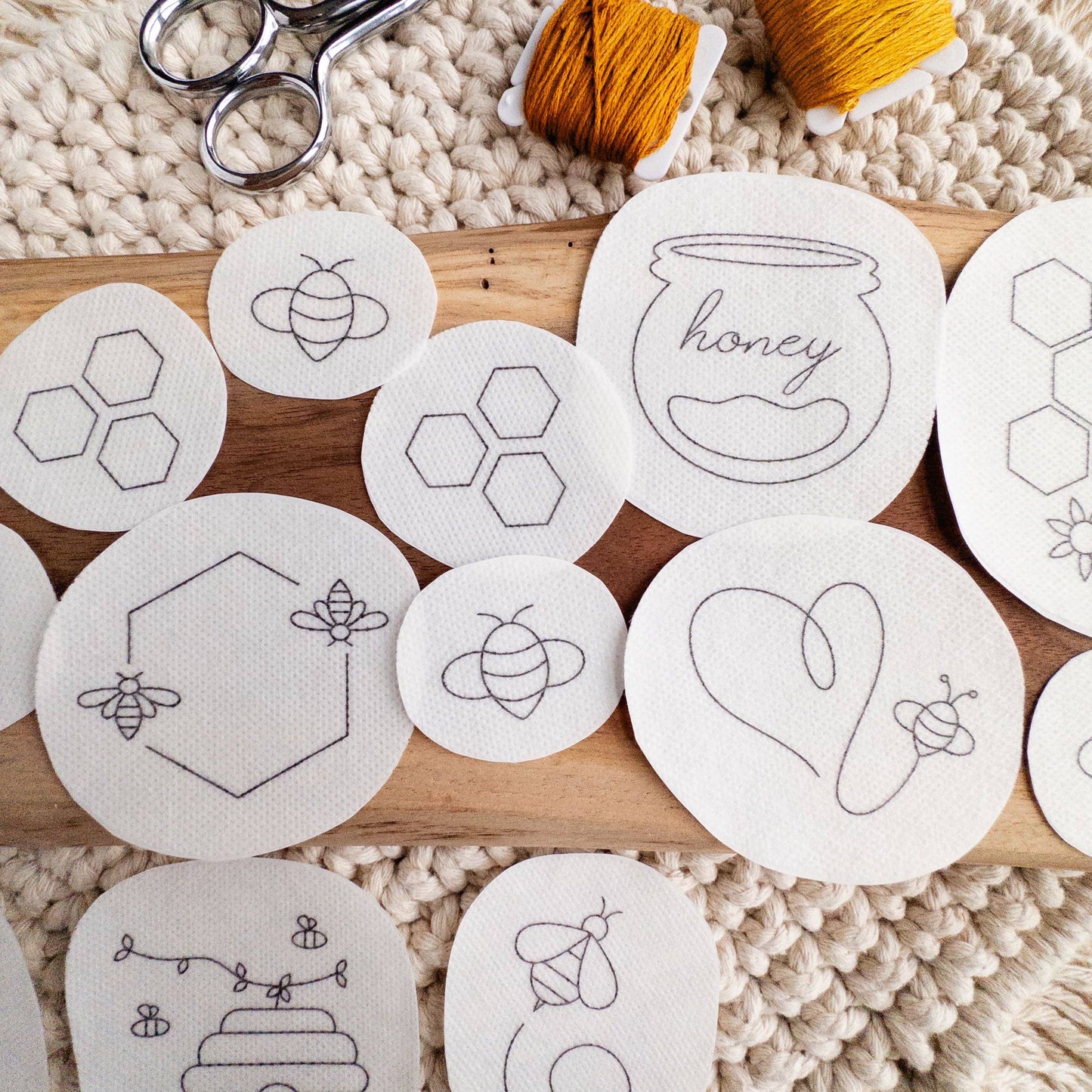 Stick and Stitch Bee Embroidery Patterns