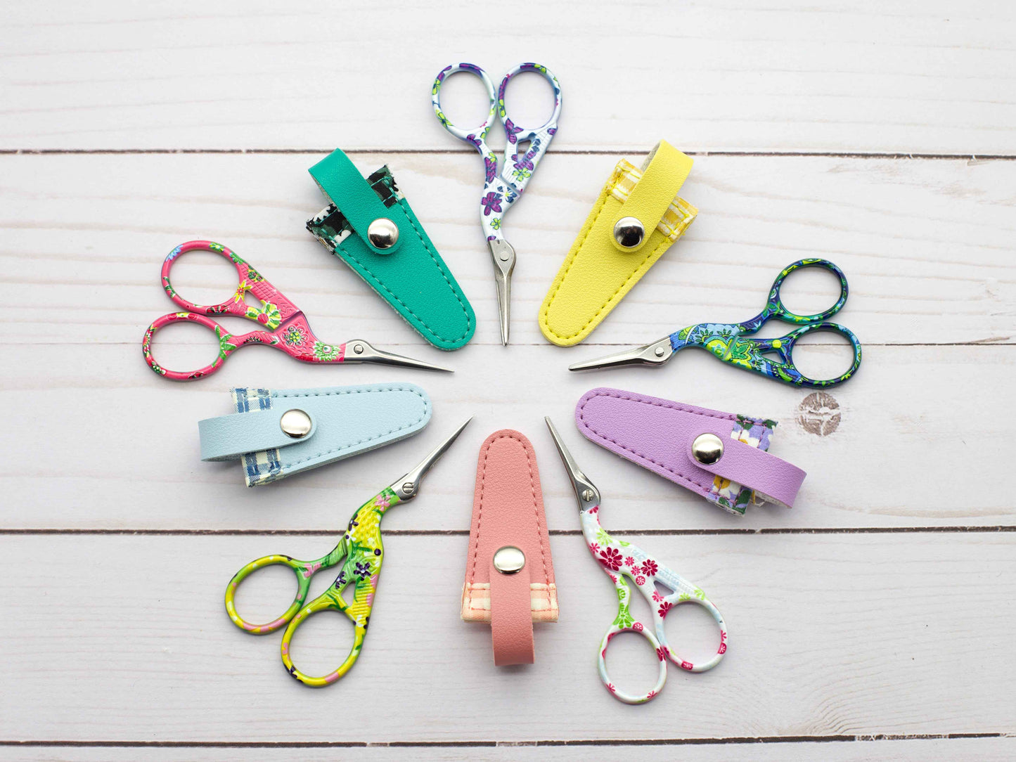 Colorful Scissors & Sheaths