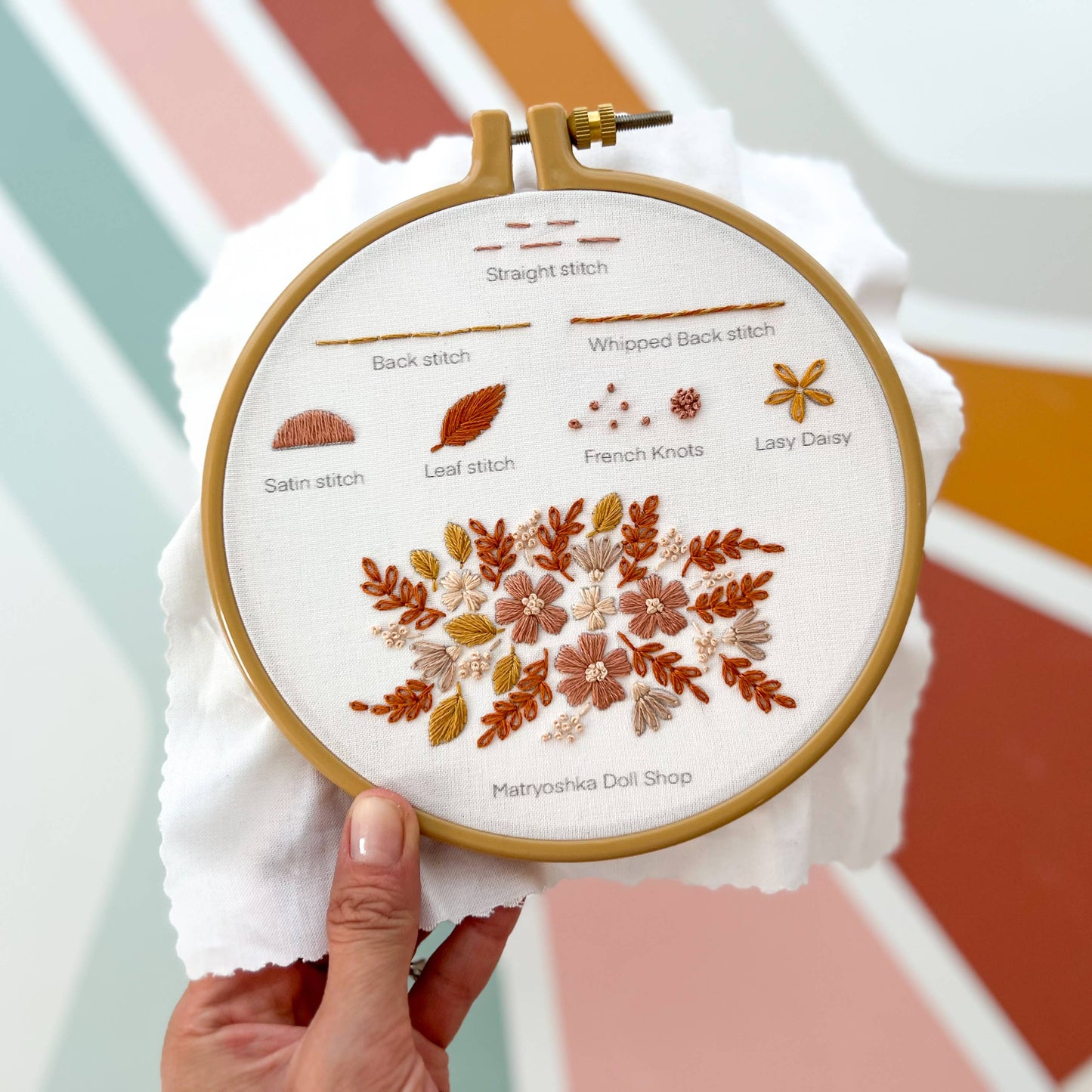 Beginner Embroidery Kit - Stitch Sampler for beginners