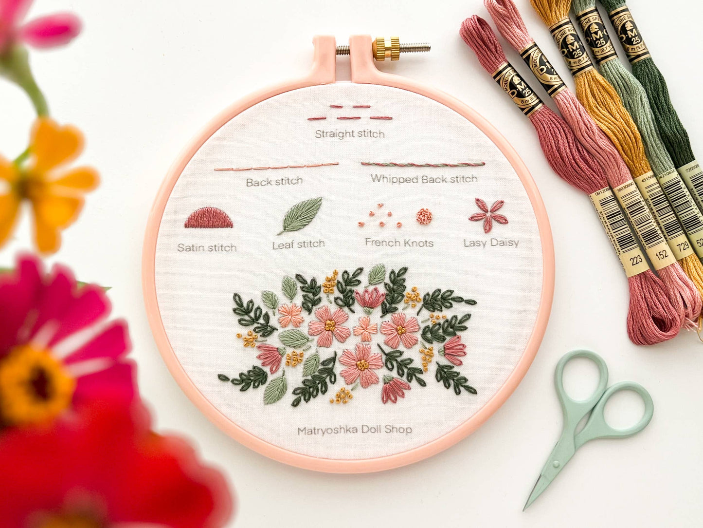 Beginner Embroidery Kit - Stitch Sampler for beginners