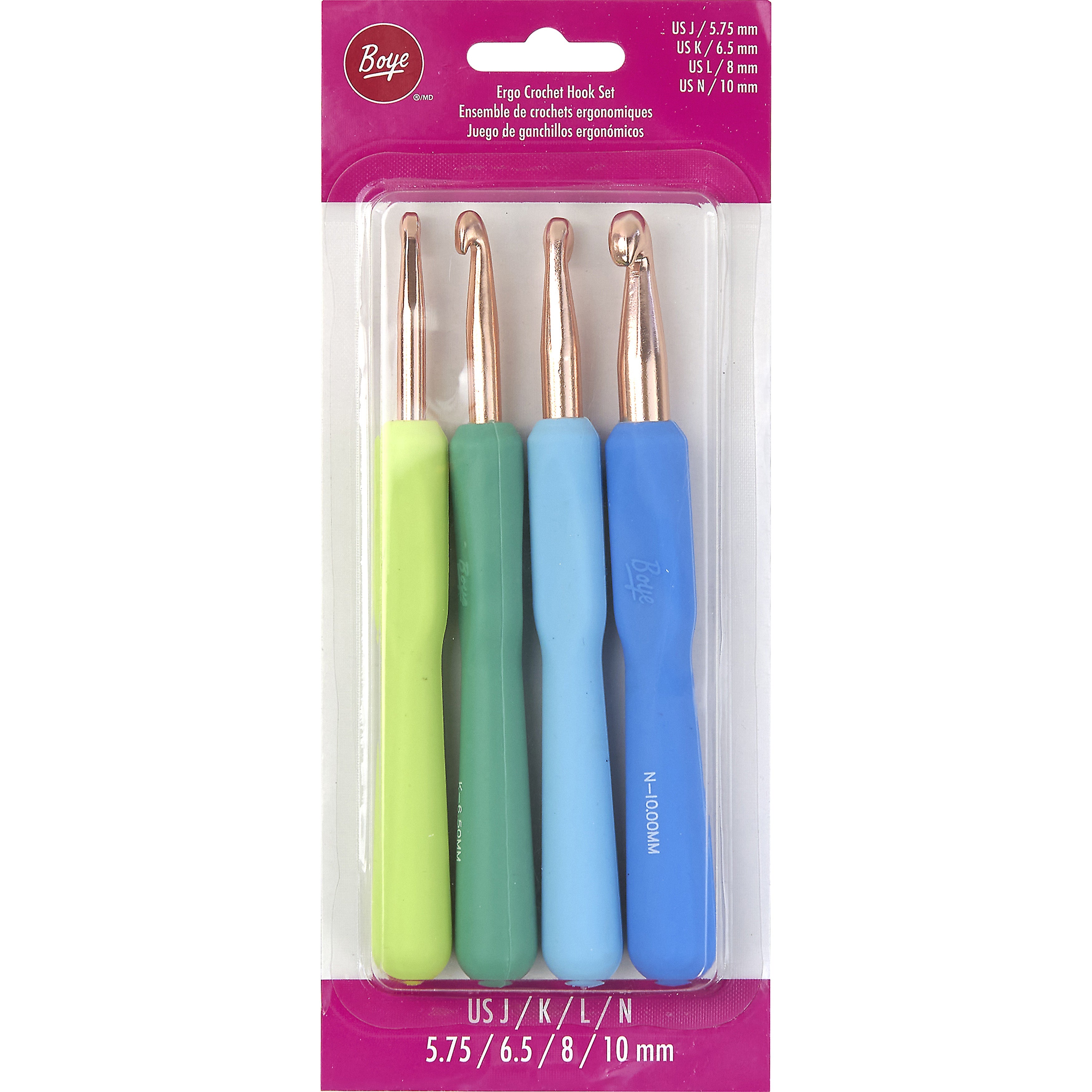 Ergonomic Aluminum Crochet Hook Set – Thread the Needle Stitchery LLC