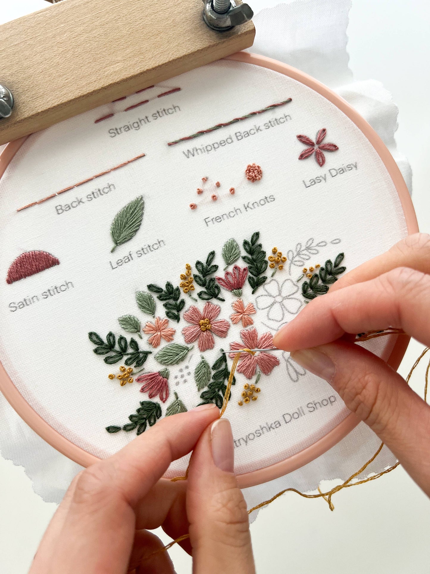 Beginner Embroidery Kit - Stitch Sampler for beginners