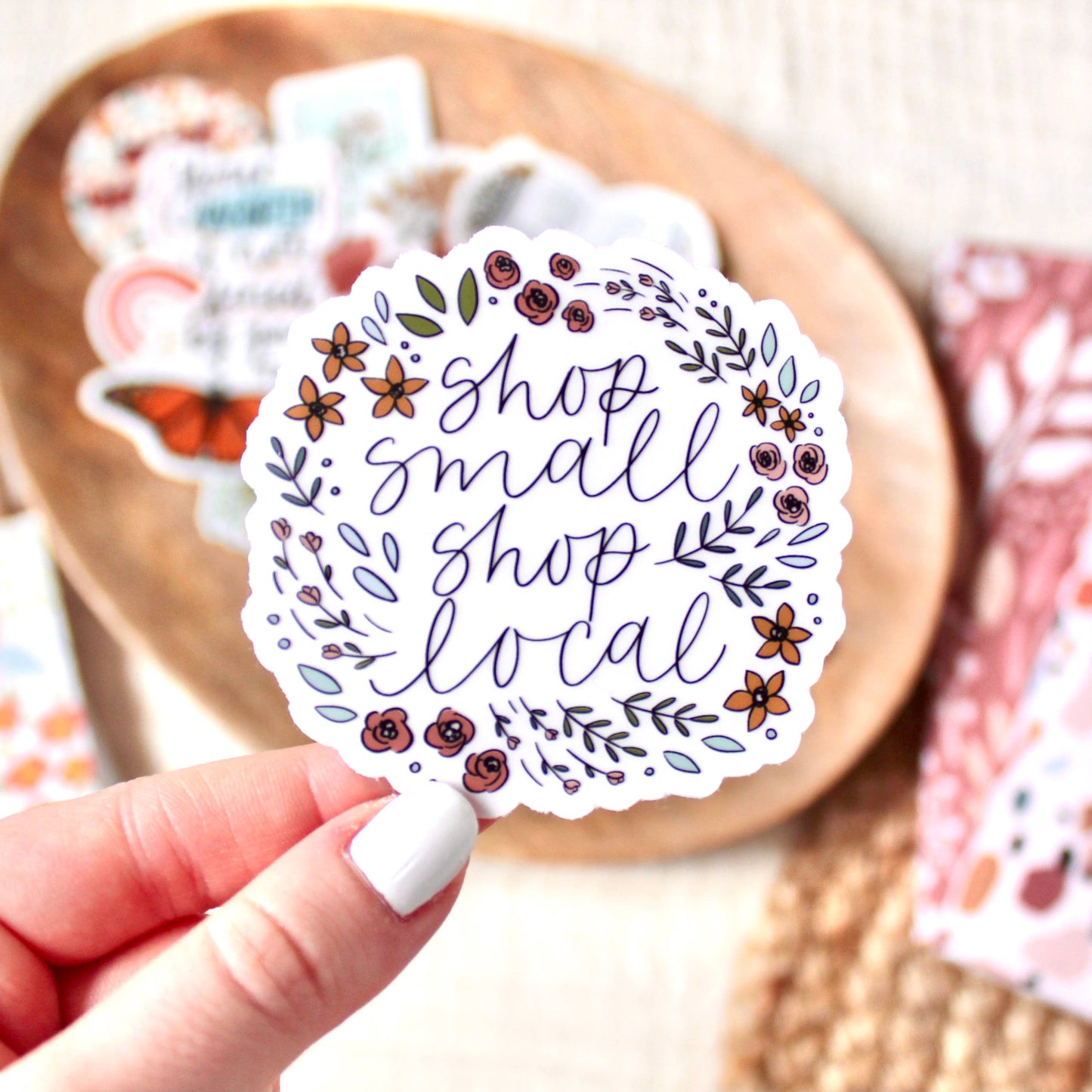 Shop Small Shop Local Sticker, 3x3 in.