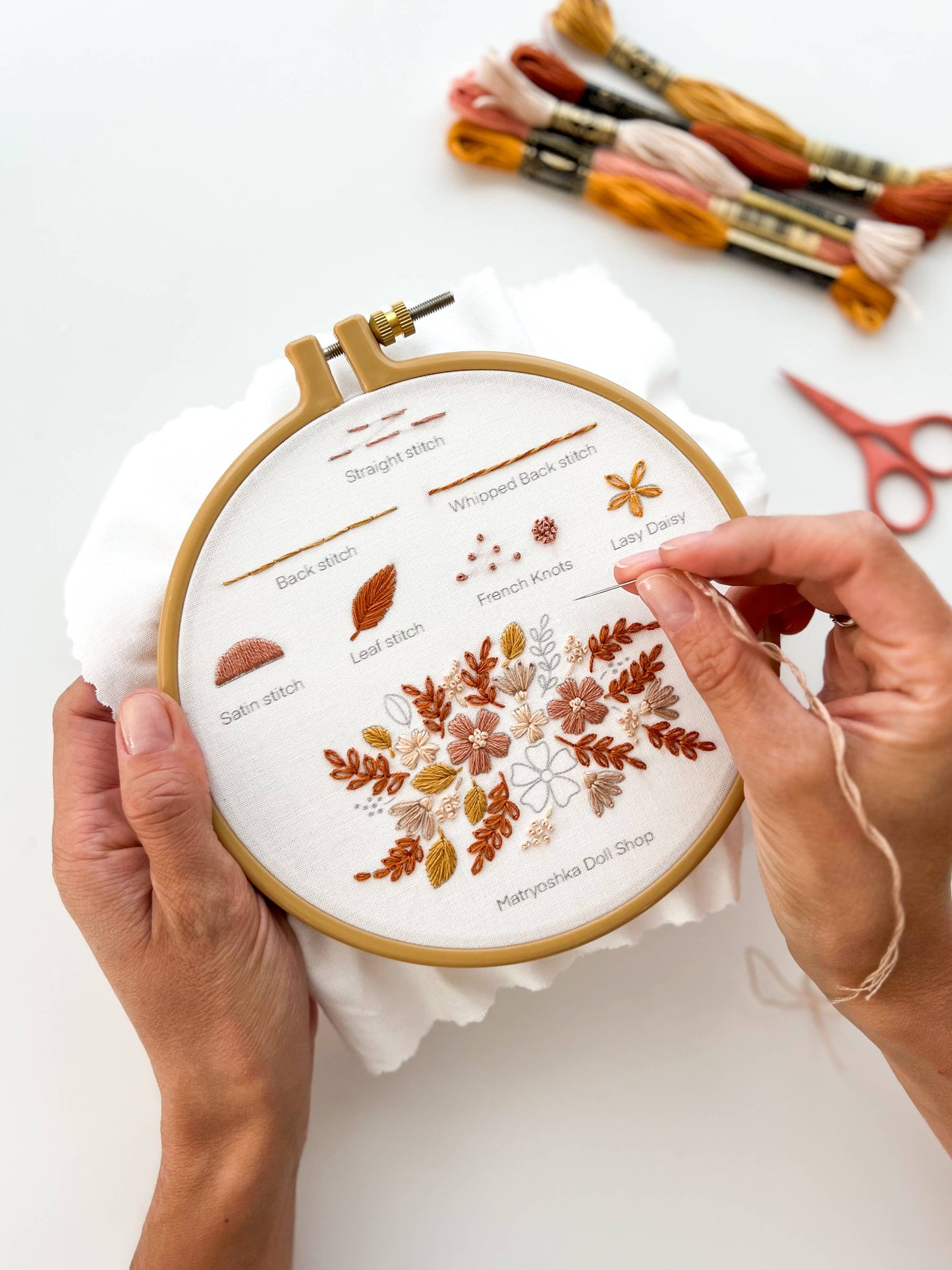 Beginner Embroidery Kit - Stitch Sampler for beginners