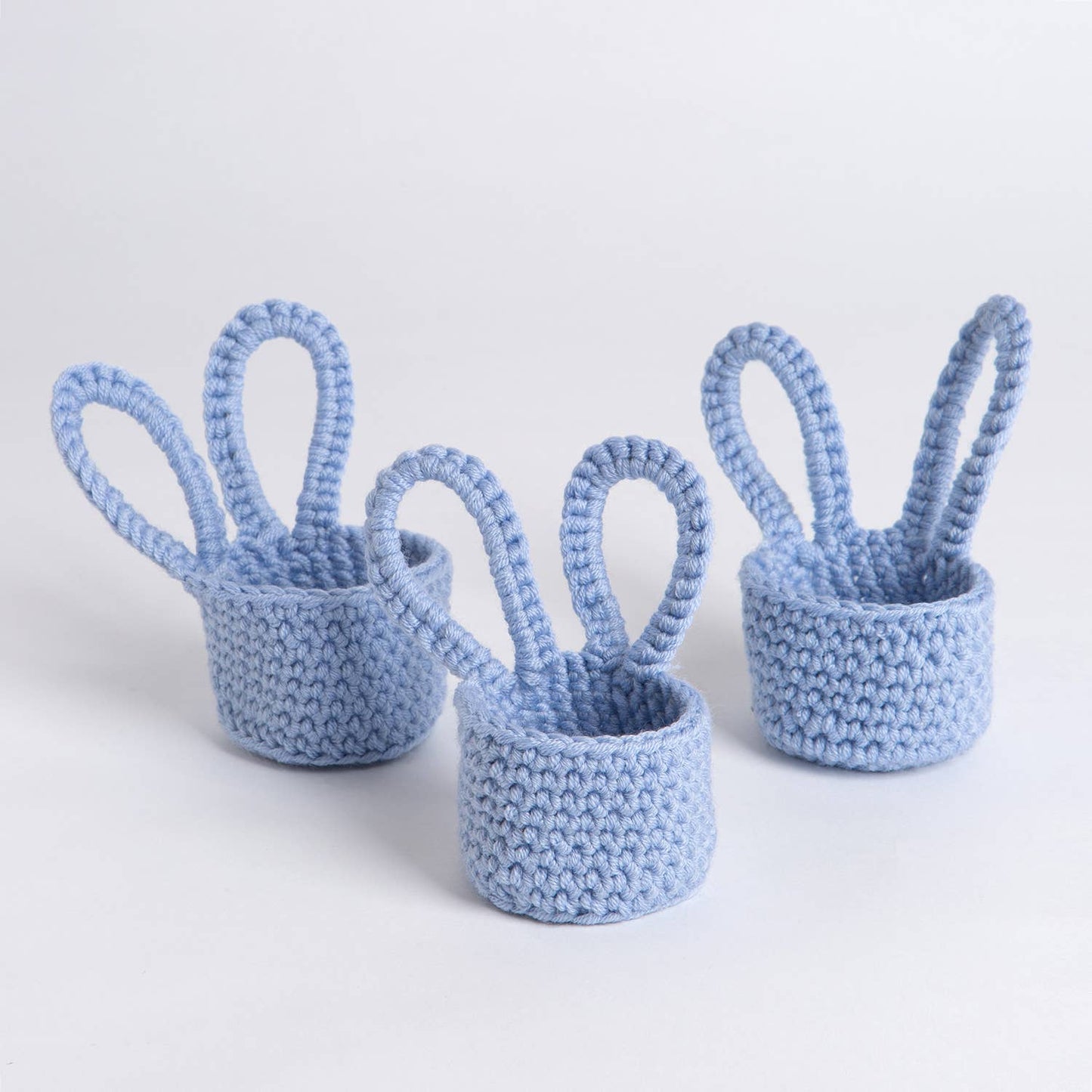 Bunny Egg Cup Trio Easy Crochet Kit