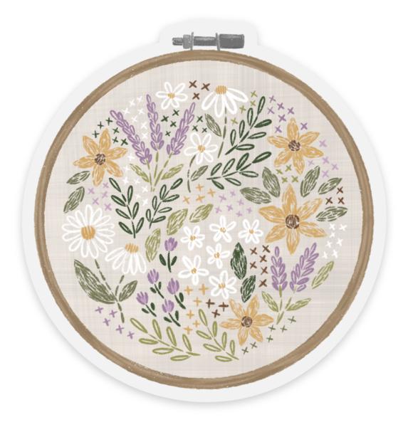 Embroidery Hoop Sticker, 2.75x2.75 in.