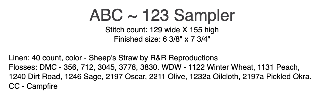 ABC~123 Sampler