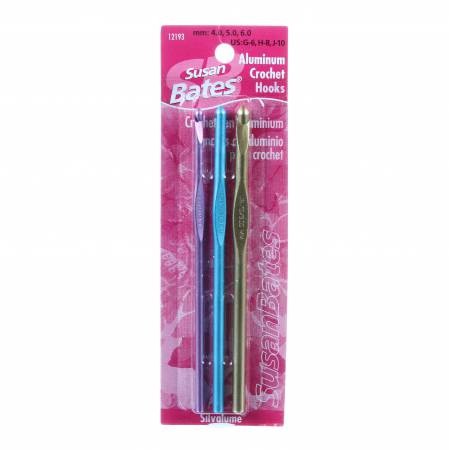 Susan Bates Silvalume Crochet Hook Set 3pc