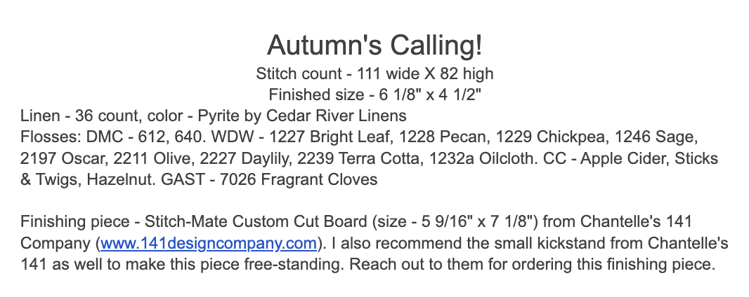 Autumn's Calling!