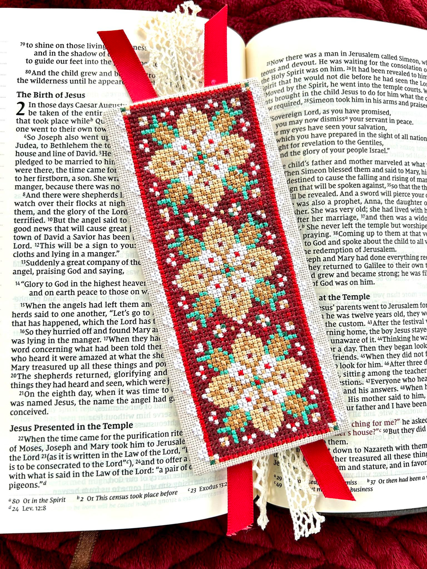 Christmas Tapestry Bookmark