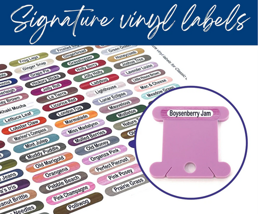 Signature Vinyl Floss Labels