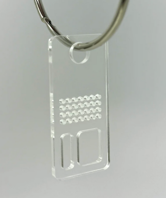 Clear Stitchable Acrylic Floss Drops (set of 20)