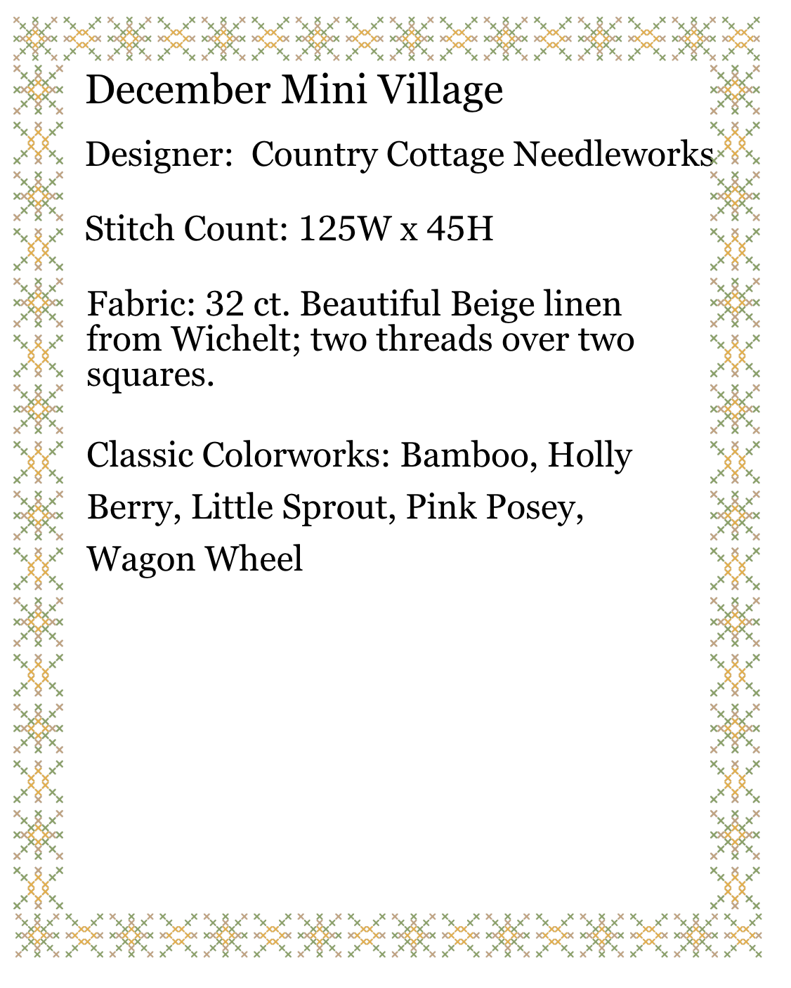 December Mini Village