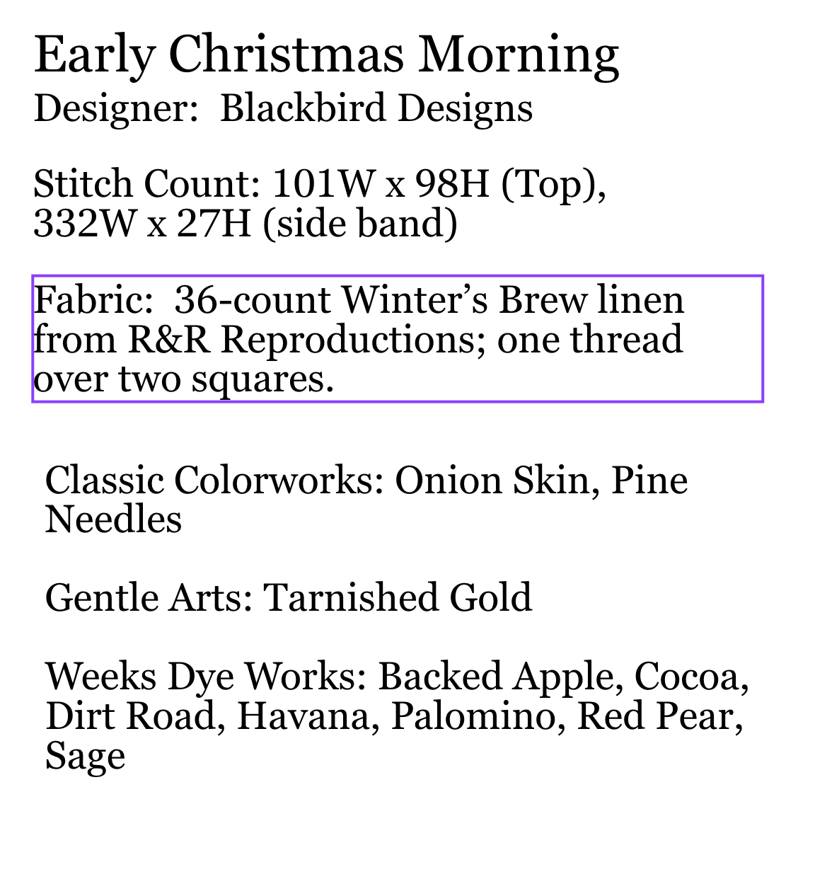 Early Christmas Morning