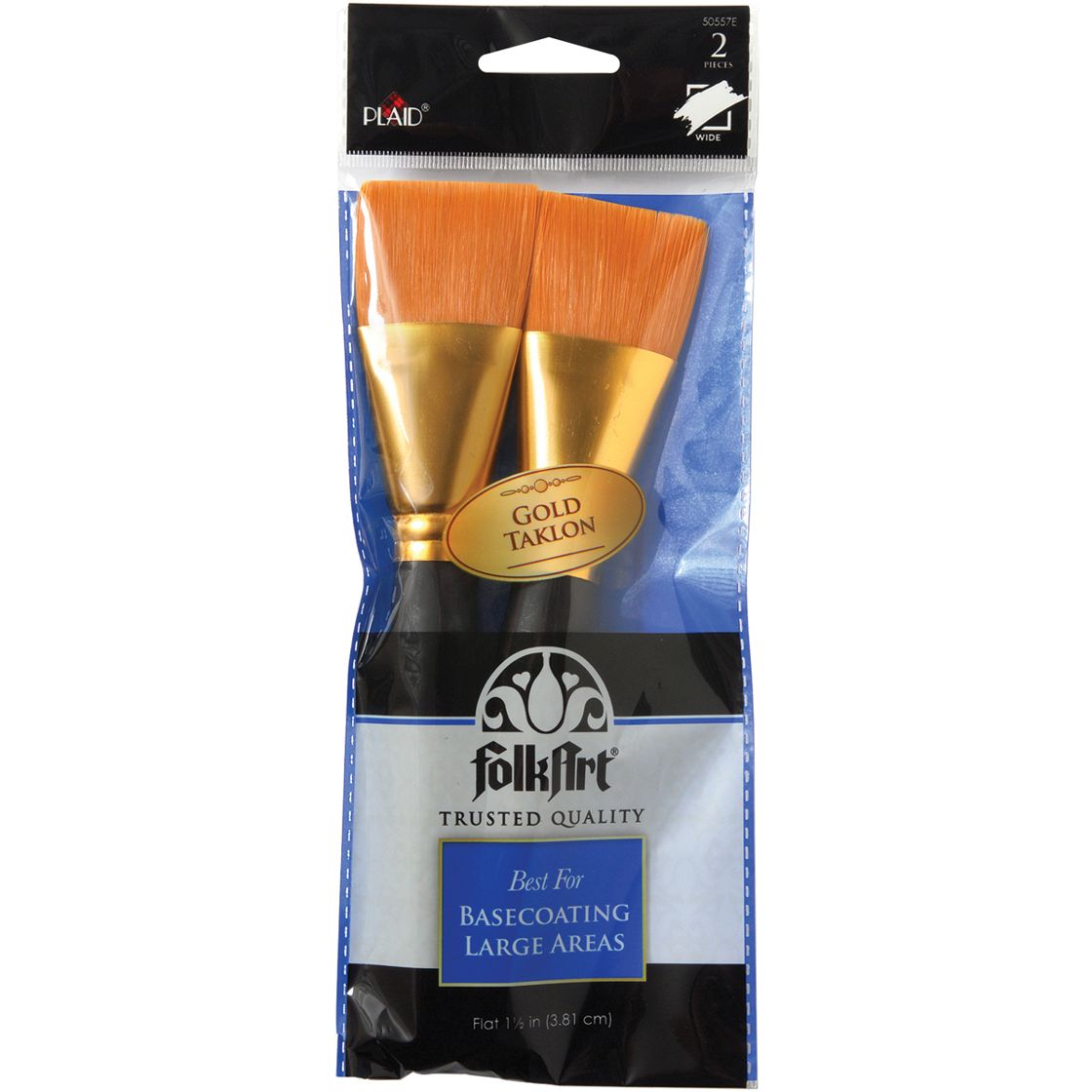 FolkArt Golden Taklon Basecoating Brush Set
