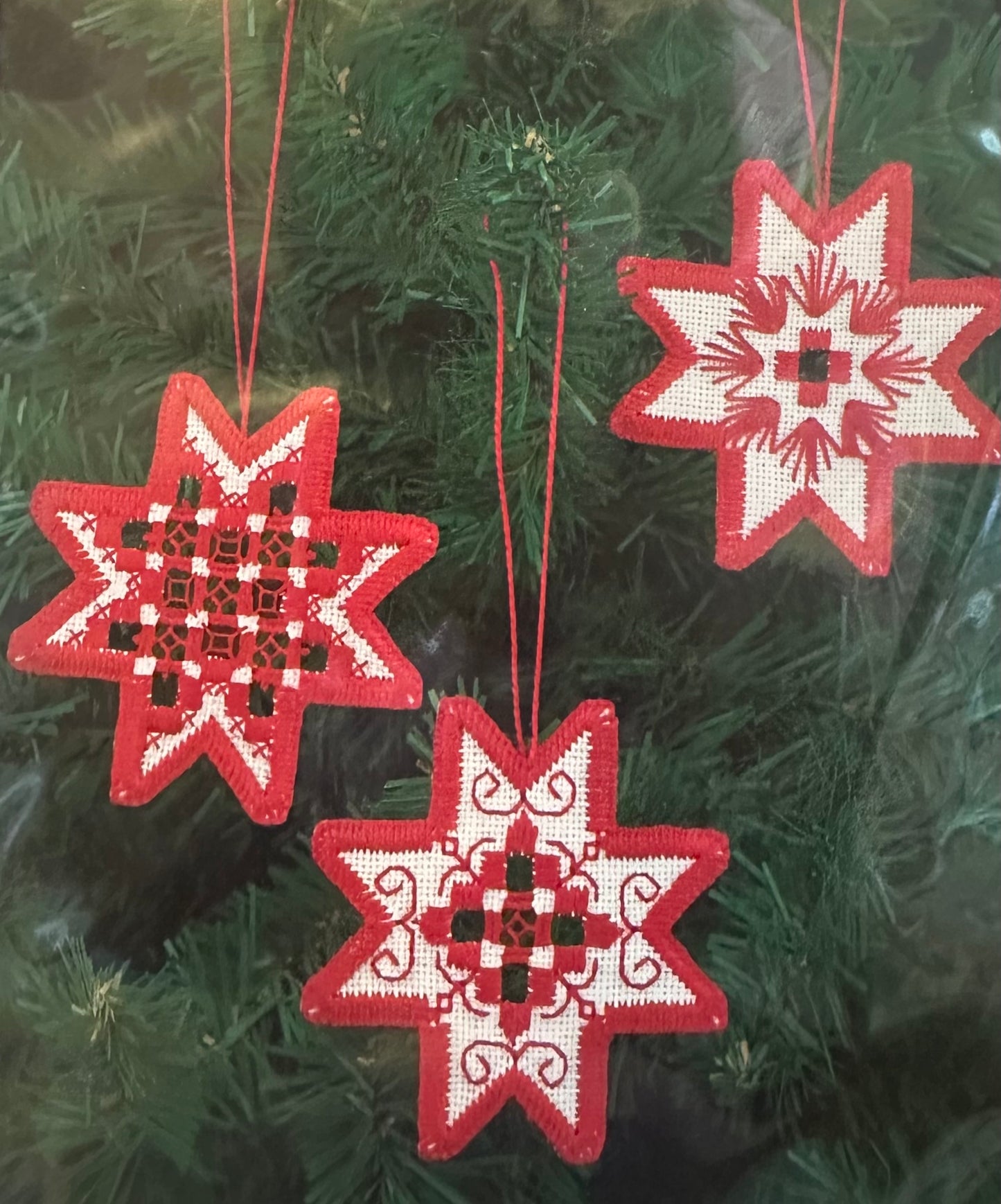 Red Star Hardanger Ornament Kit