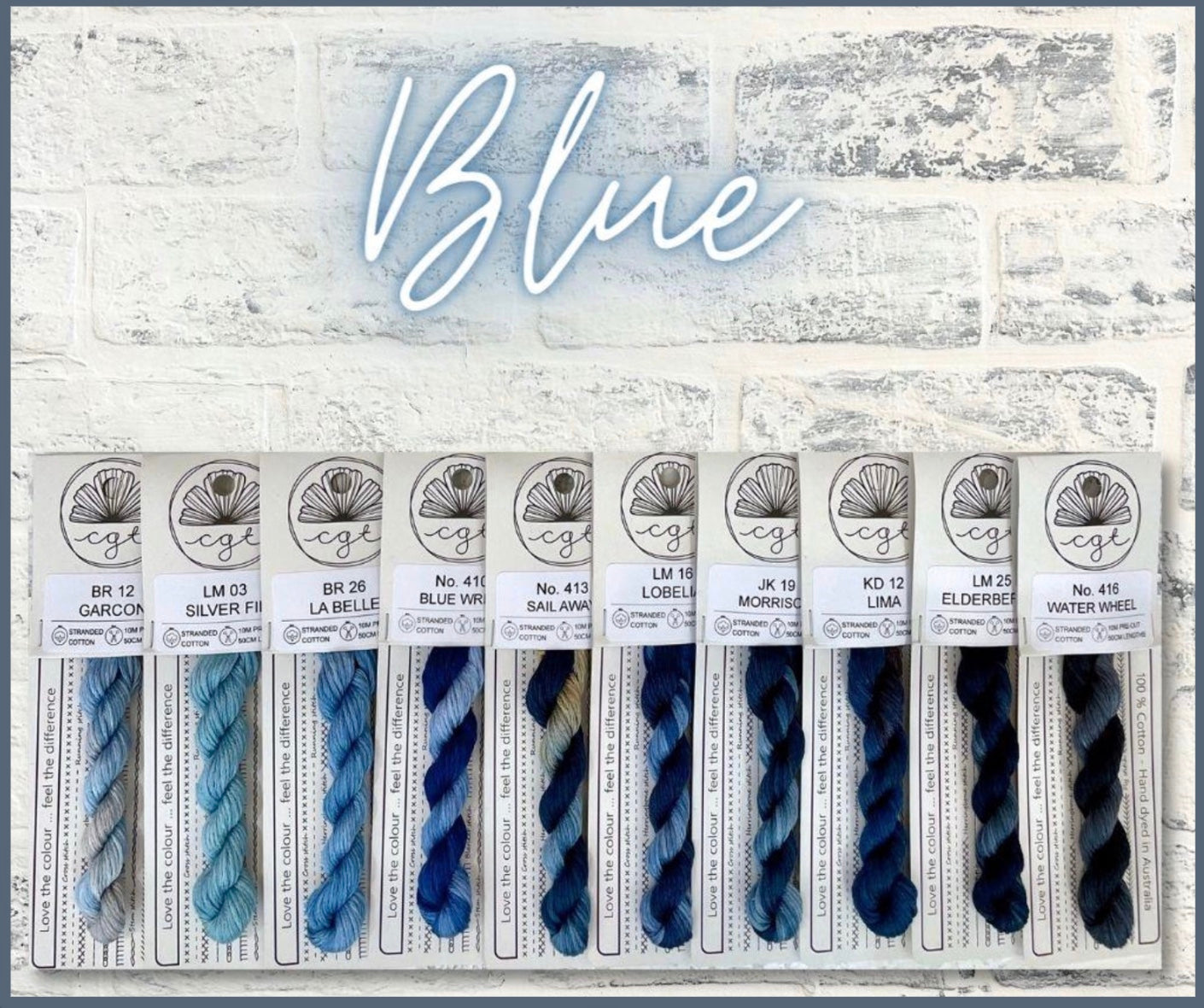 CGT - 6 Ply Cotton Floss - Blues Thread Pack