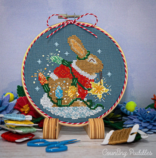 Rabbit's Bright Winter Night Ornament