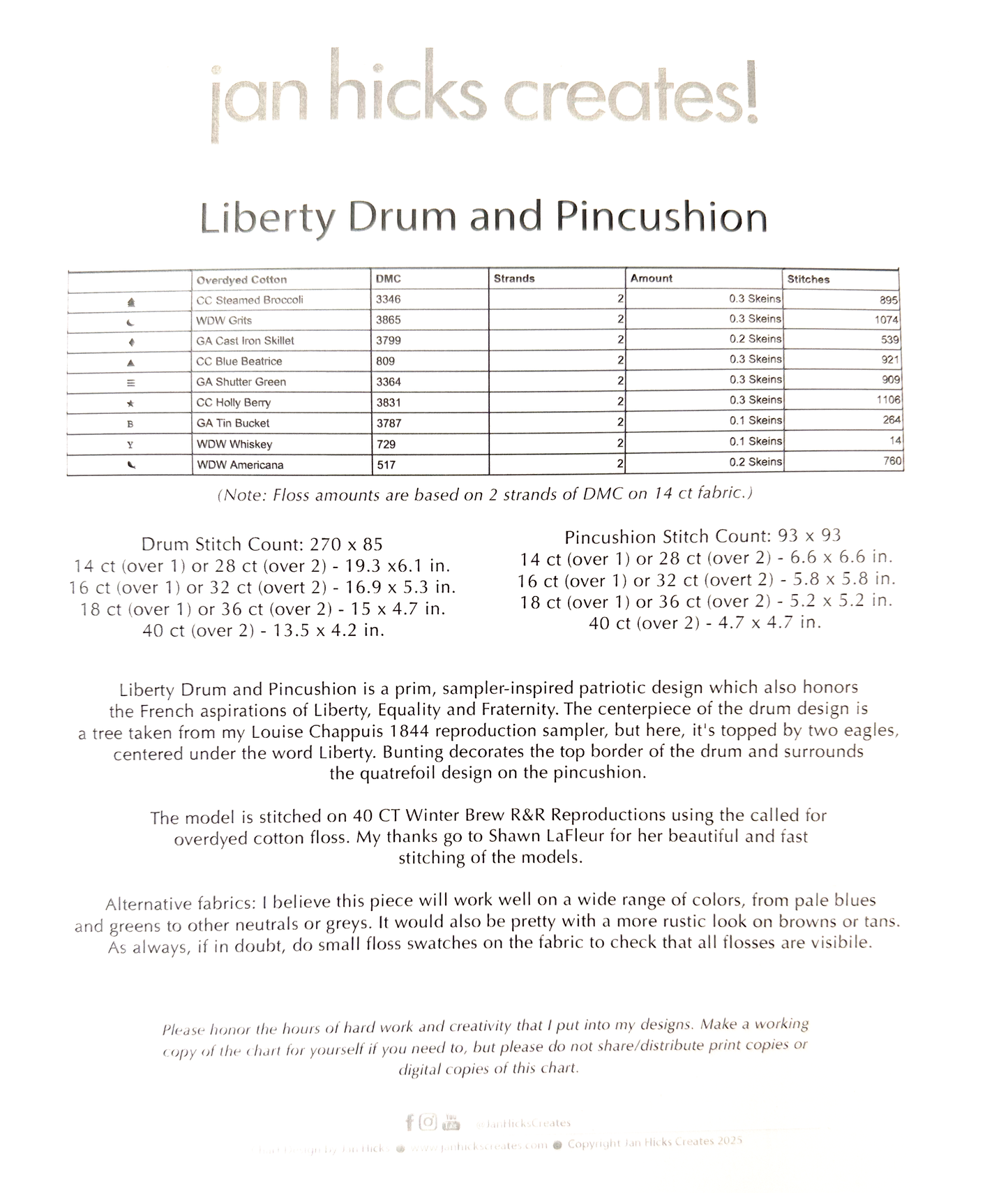 Liberty Drum and Pincushion
