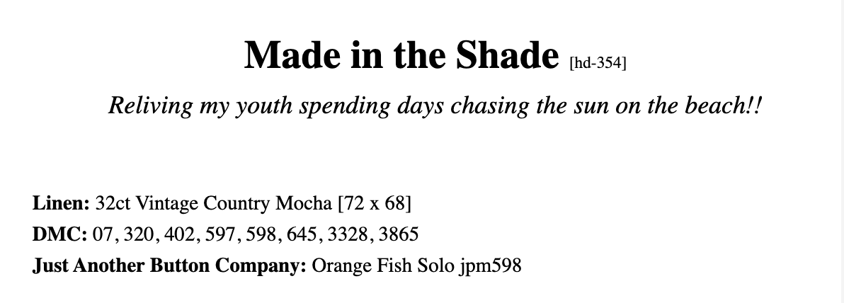 Made in the Shade