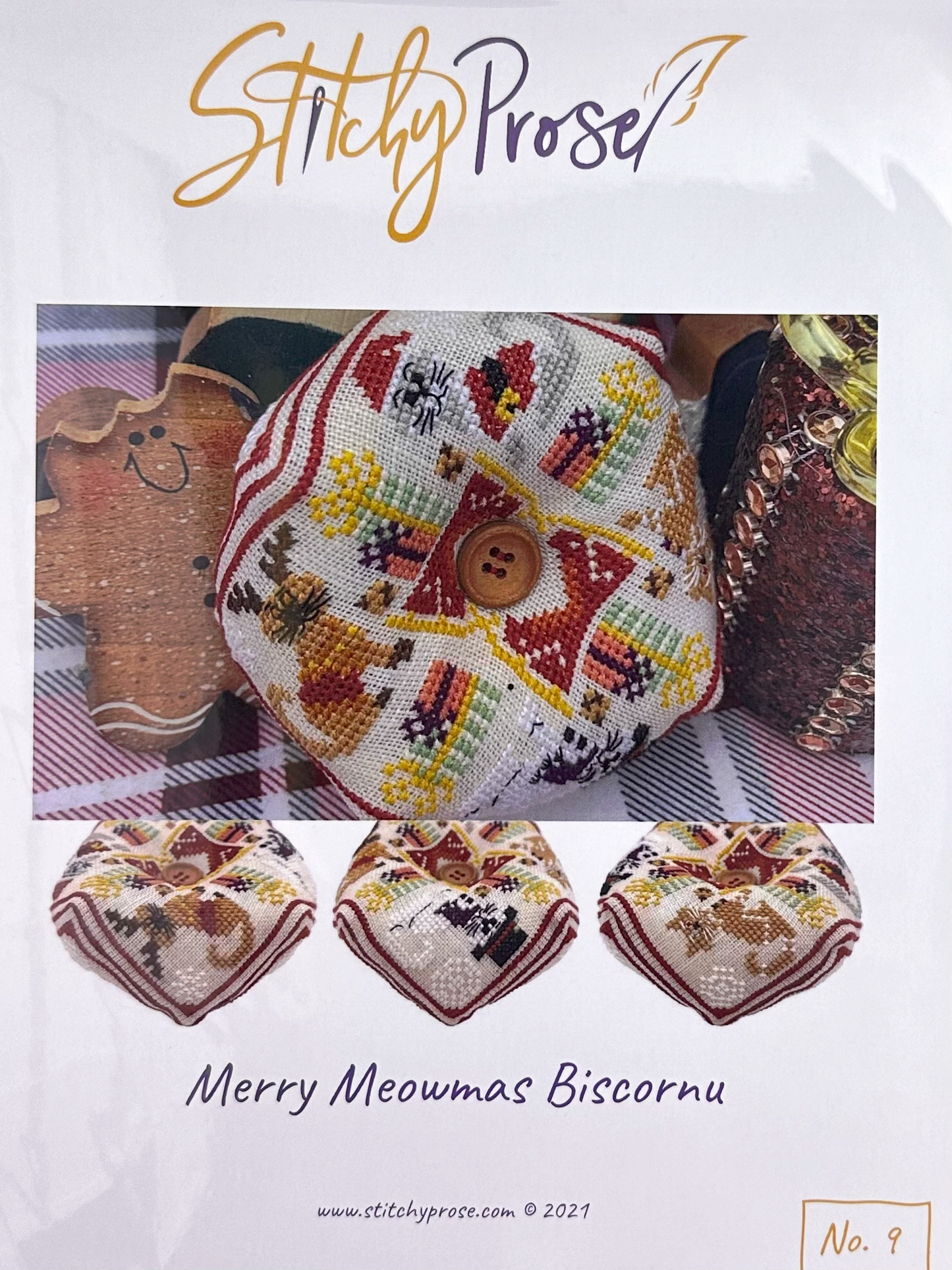 Merry Meowmas Biscornu