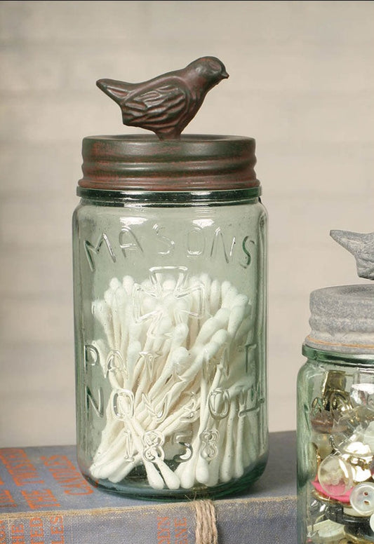 Pint Mason Jar with Songbird Lid